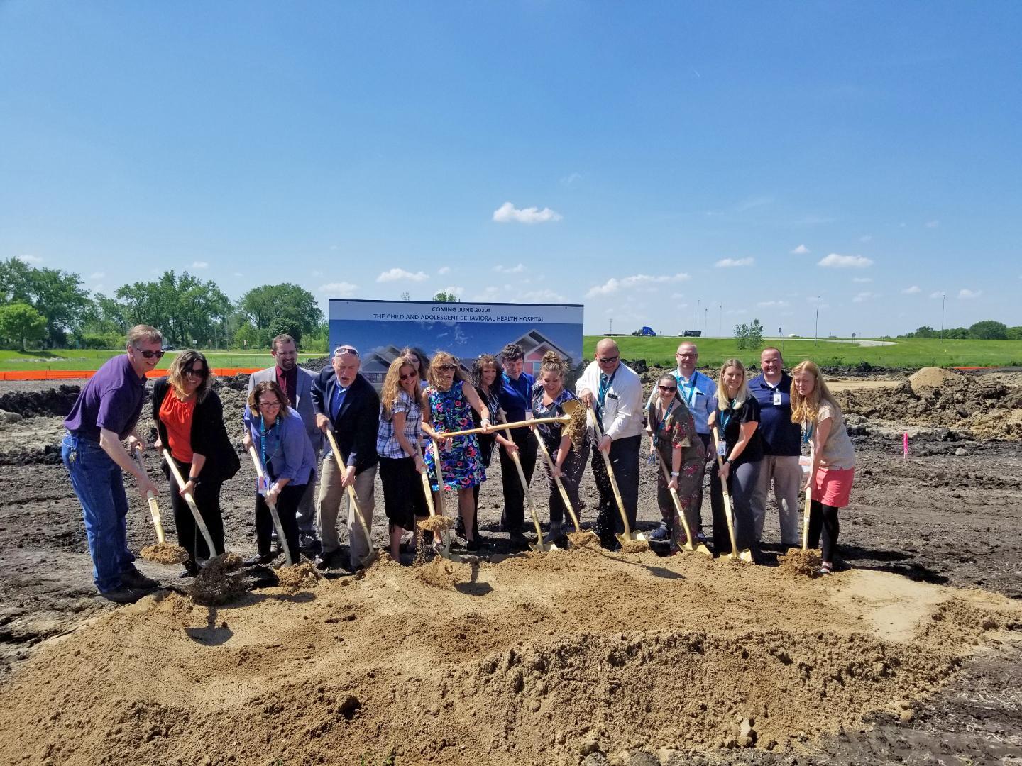 AFSCME CABHS staff break ground at the new 16-bed hospital in Willmar